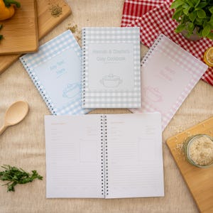 Personalised 40 Page Blank Recipe Logbook | Custom A5 Recipe Journal | Write Your Own Recipes | Customised Cookbook | Cooking Notebook Gift