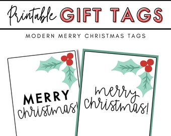 EDITABLE Christmas gift tags, modern Merry Christmas Printable Tag, Christmas Treat Tag, Instant Download, Christmas Party Favor Tags