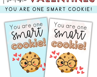 Tarjetas de San Valentín con galletas inteligentes para niños (descarga digital)