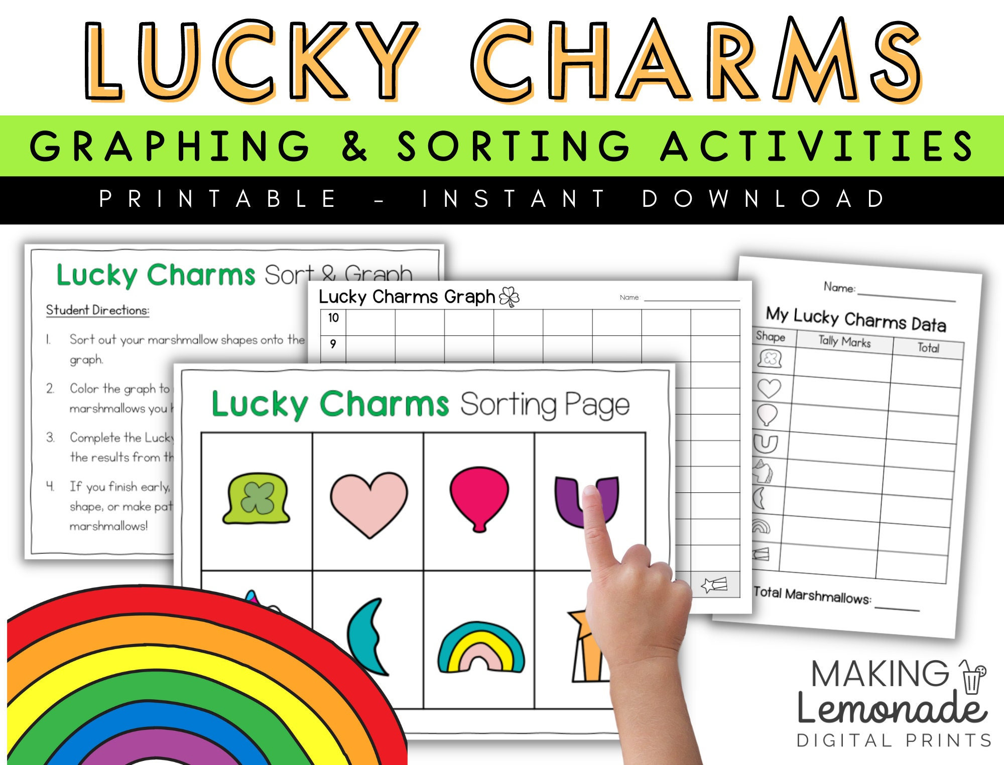 Lucky Charms Sort and Graph Activity Bundle, Lucky Charms Activity for Kids, Lucky Charms Lesson - Etsy lucky-charms-sort-and-graph-activity-bundle-lucky-charms-activity-for-kids-lucky-charms-lesson-etsy
