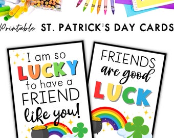 St. Patrick's Day Cards: Lucky Friend Printable Tags (Digital Download)