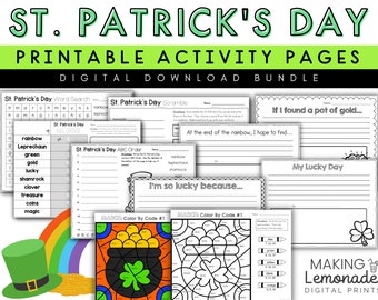 St. Patrick's Day Activity Bundle: Printable Leprechaun Games (PDF)