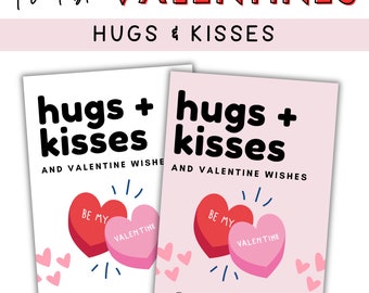 Hershey Kisses Valentines: Printable Cards for Kids (PDF File)