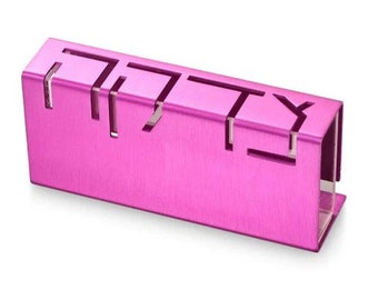 Adi Sidler Contemporary Aluminum Tzedakah Box Jewish Charity Box Pink