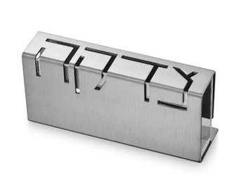 Adi Sidler Contemporary Aluminum Tzedakah Box Jewish Charity Box Silver