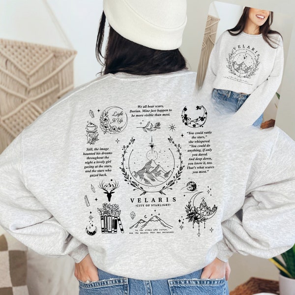 Velaris Sweatshirt, The Night Court, A court of Thorns and Roses, City of Starlight, SJM Merch, ACOTAR Sweater, BookLover Gift