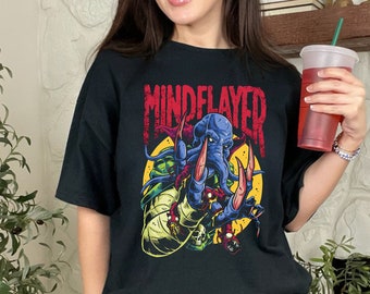 Mind Flayer Baldur's Gate 3 Fan Tshirt For Gamer Laezel Apparel BG3 Karlach Shirt Shadowheart Tee Minthara And Boo T-Shirt Gift For Minsc