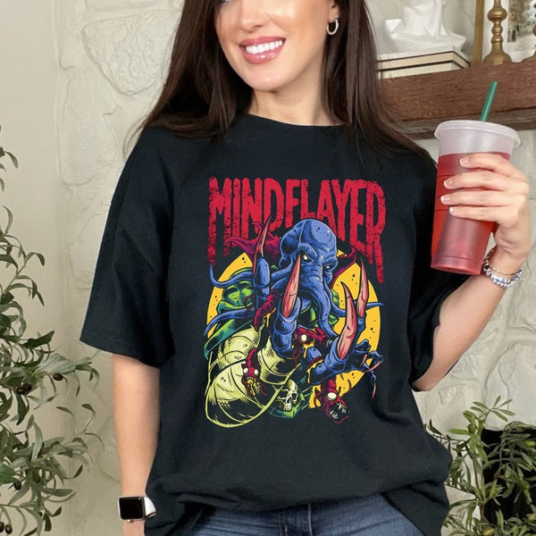 Mind Flayer Baldur's Gate 3 Fan Tshirt For Gamer Laezel Apparel BG3 Karlach Shirt Shadowheart Tee Minthara And Boo T-Shirt Gift For Minsc
