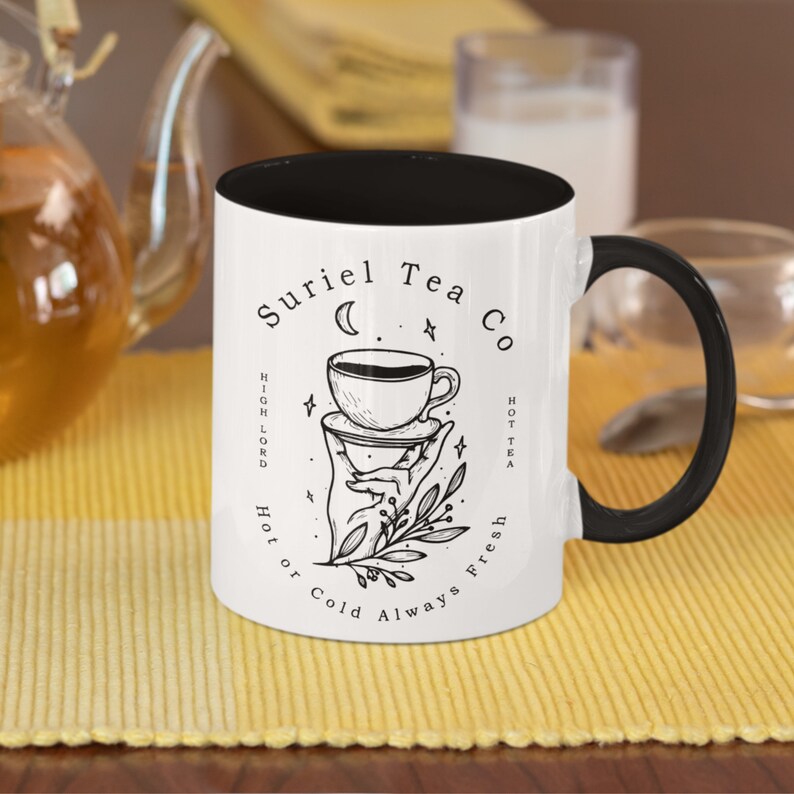 Suriel Tea Co Banned Books Mugs, Unisex Bibliophile Bookish Booktok SJM Acotar Mug, Reading Crew Librarian Cup Book Lover Gift for Coffee image 10