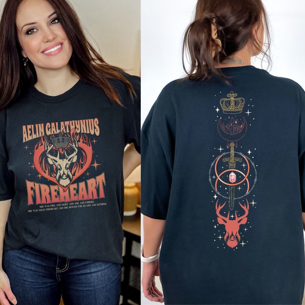 Throne of Glass Fan Comfort Colors Shirt, Aelin Galathynius Fireheart Kingsflame Tee, Perfect Gift for Book Lovers, Acotar shirt