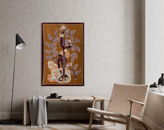 20x20インチ/50x50cm インドネシアのバティック絵画 - バティック布