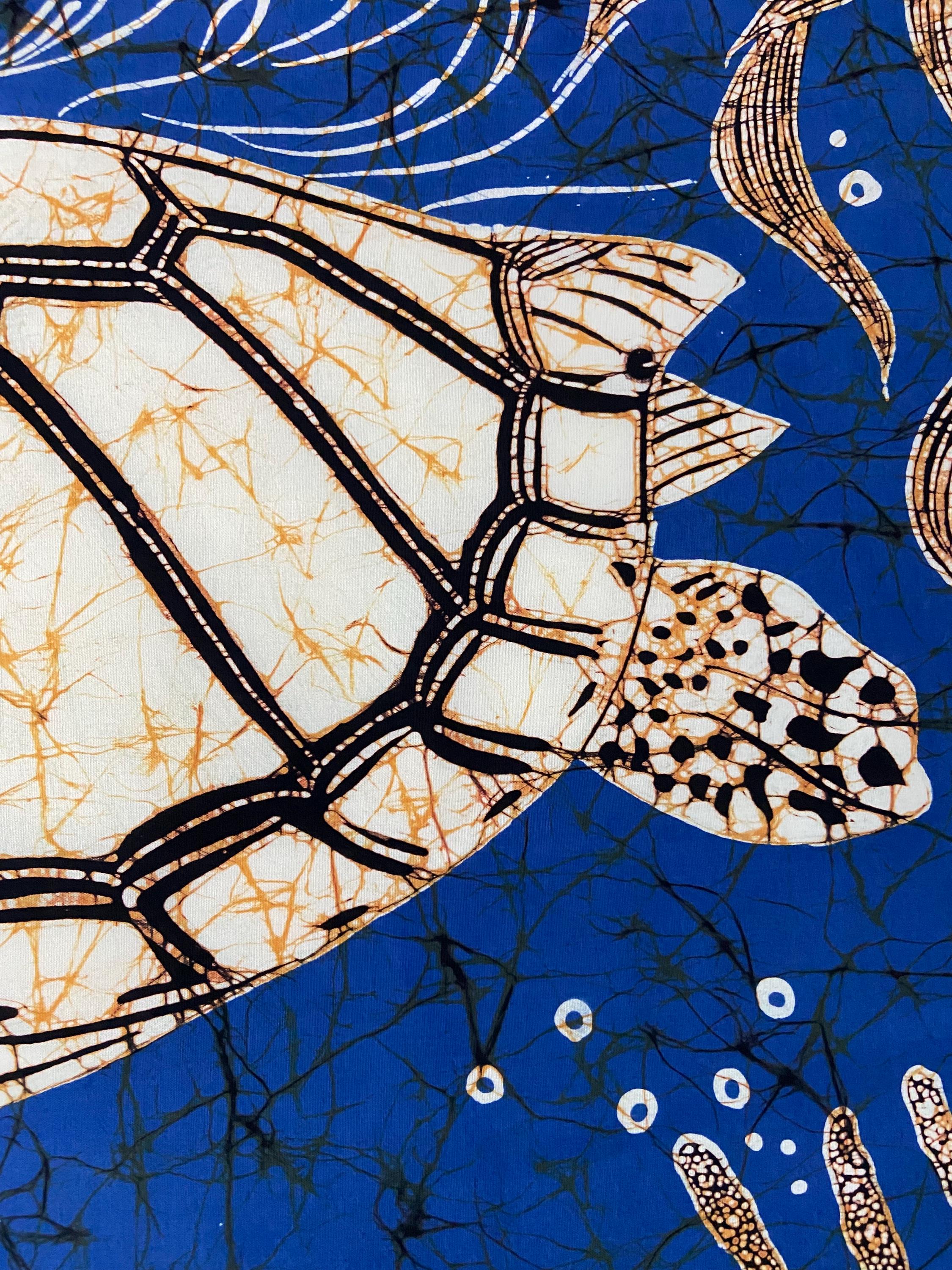 Sea Turtle Hand Made Sri Lankan Batik Tapestry Wall Hanging 88 X 86 Cm ...