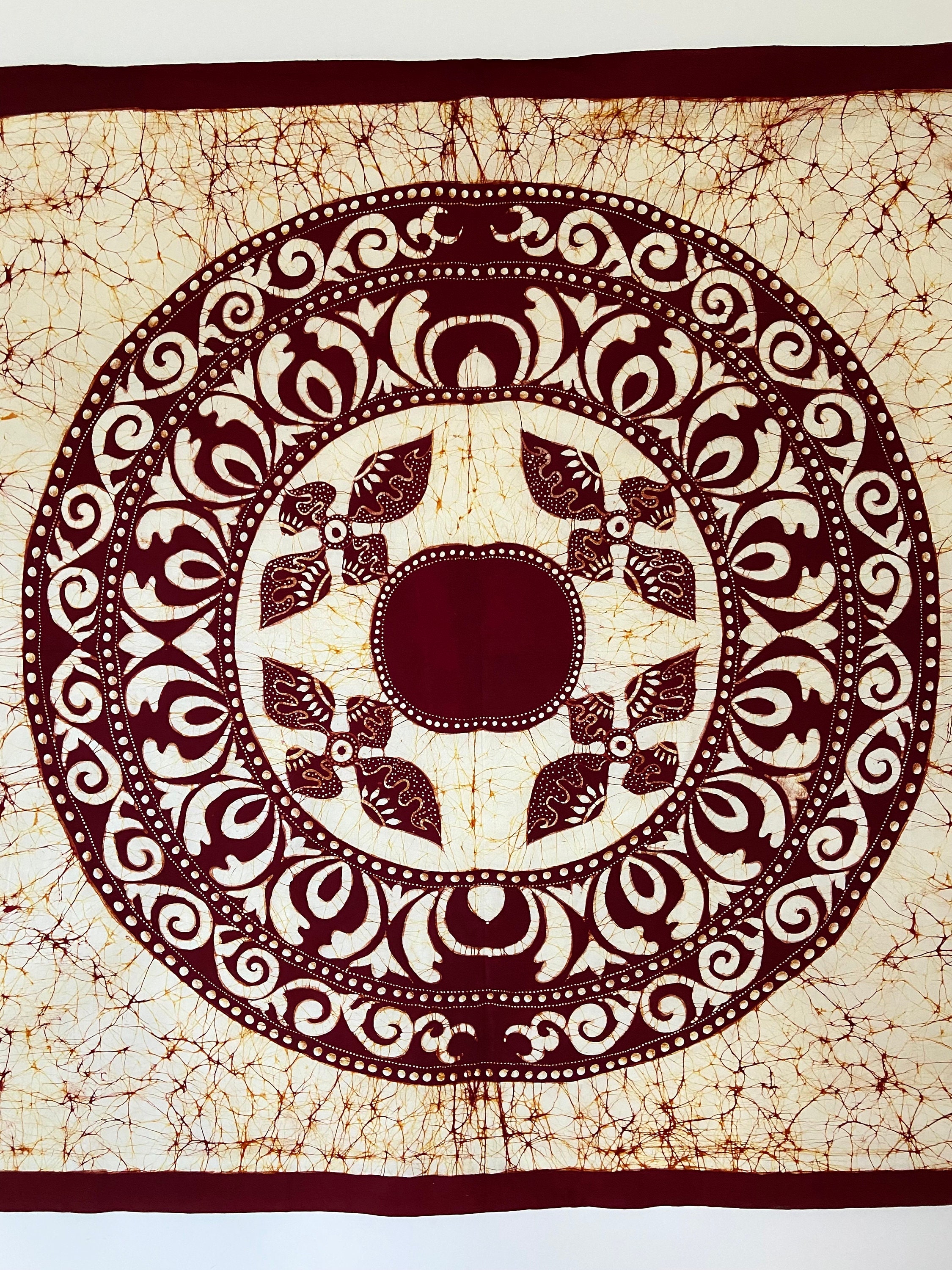 Handmade Sri Lankan Batik Large Wall Hanging/table Cloth 150x226 Cm - Etsy