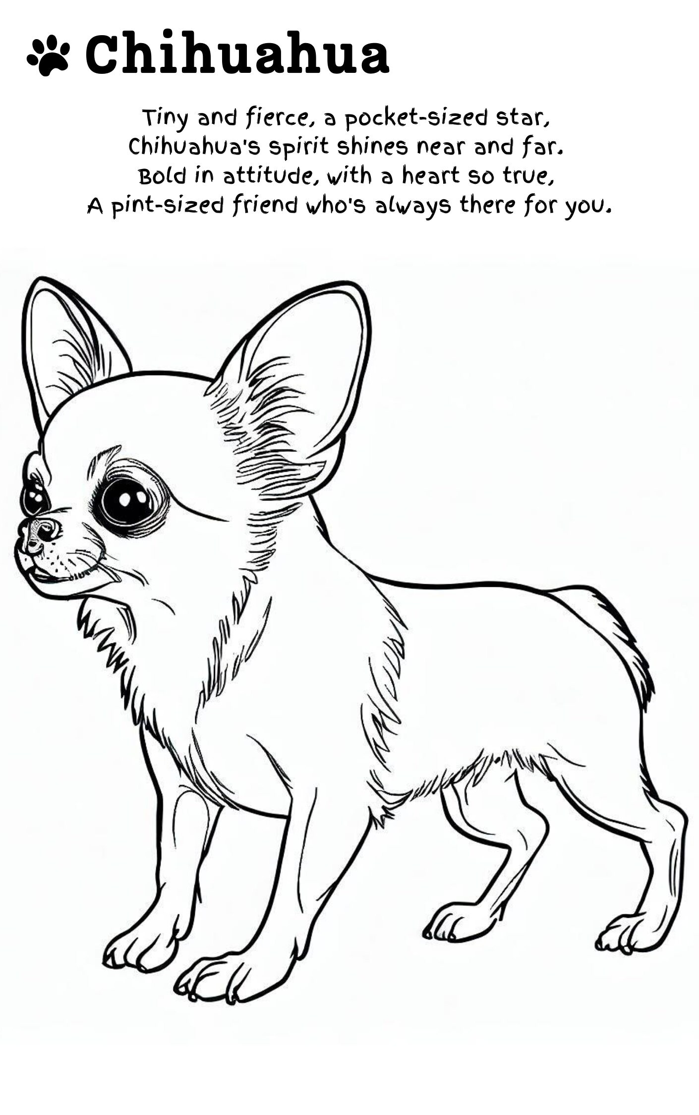 10 Adorable & Cute Dogs Printable Coloring Book for Kids - Etsy