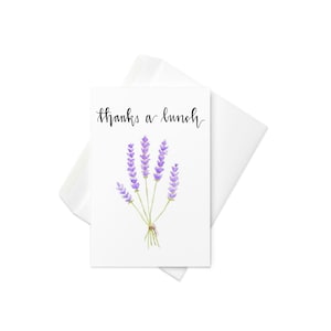 Thanks a Bunch-wenskaart | Bedankkaart | Stationair | Originele aquarel | Gratis verzending
