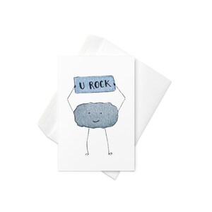 Jij rockt | Wenskaart | Originele aquarelkunst | Gratis verzending