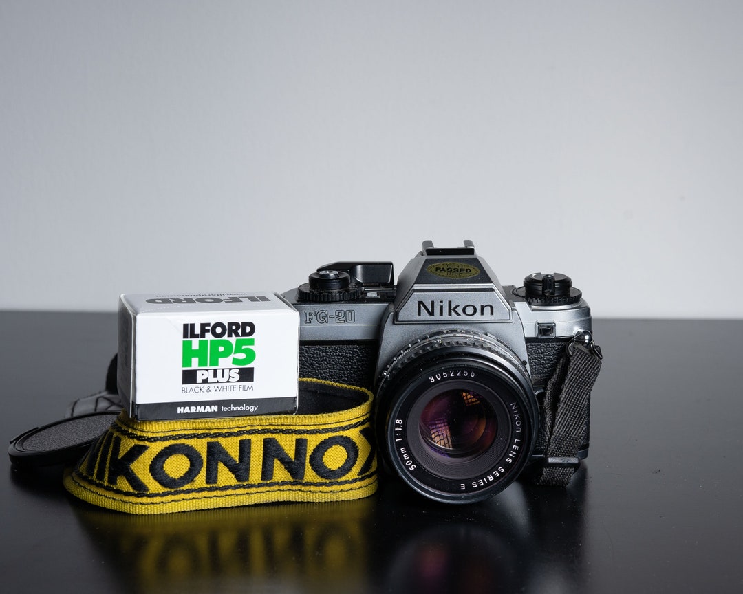 Nikon 35MM Film Bundle Beautiful FG20 Camera Nikon 50MM F1.8 Ilford