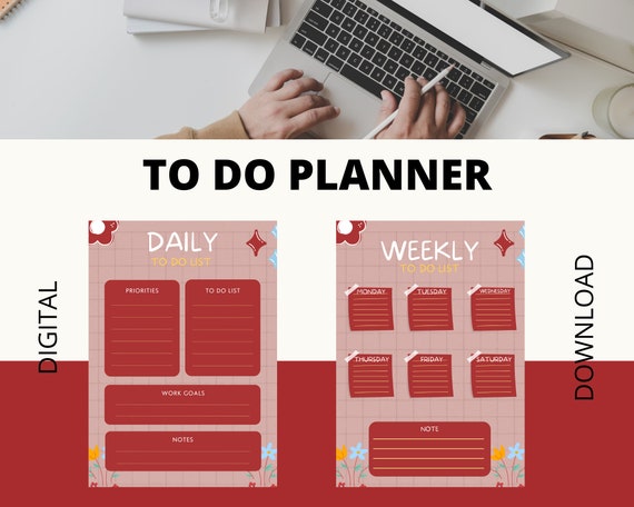 Daily to Do List Planner Daily Planner Template Weekly to - Etsy