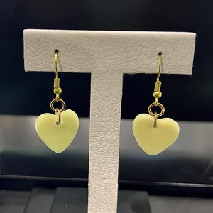 Off white heart earrings image 1