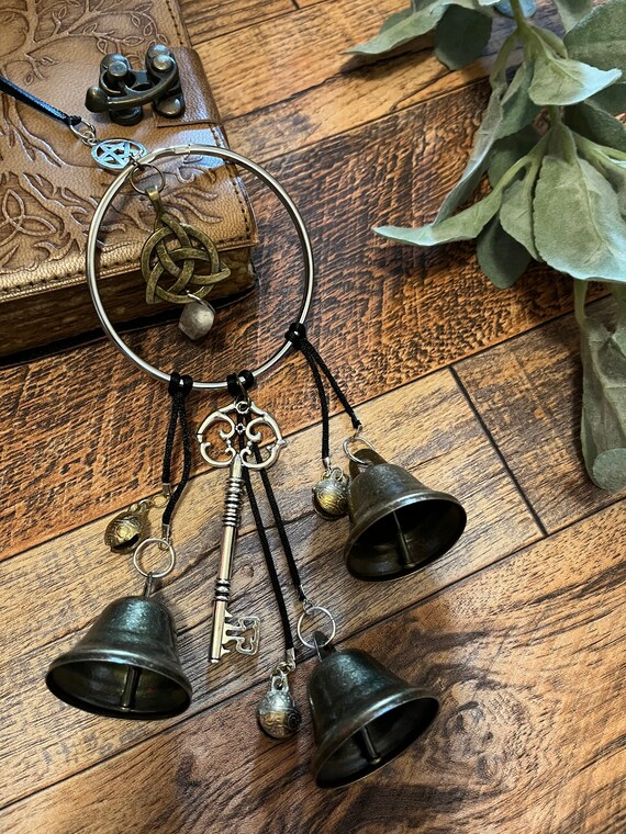 Witches Bells for Protection, Good Fortune, Witchy Hearth and Home Decor, Witchcraft, Pagan House Blessing Gift...
