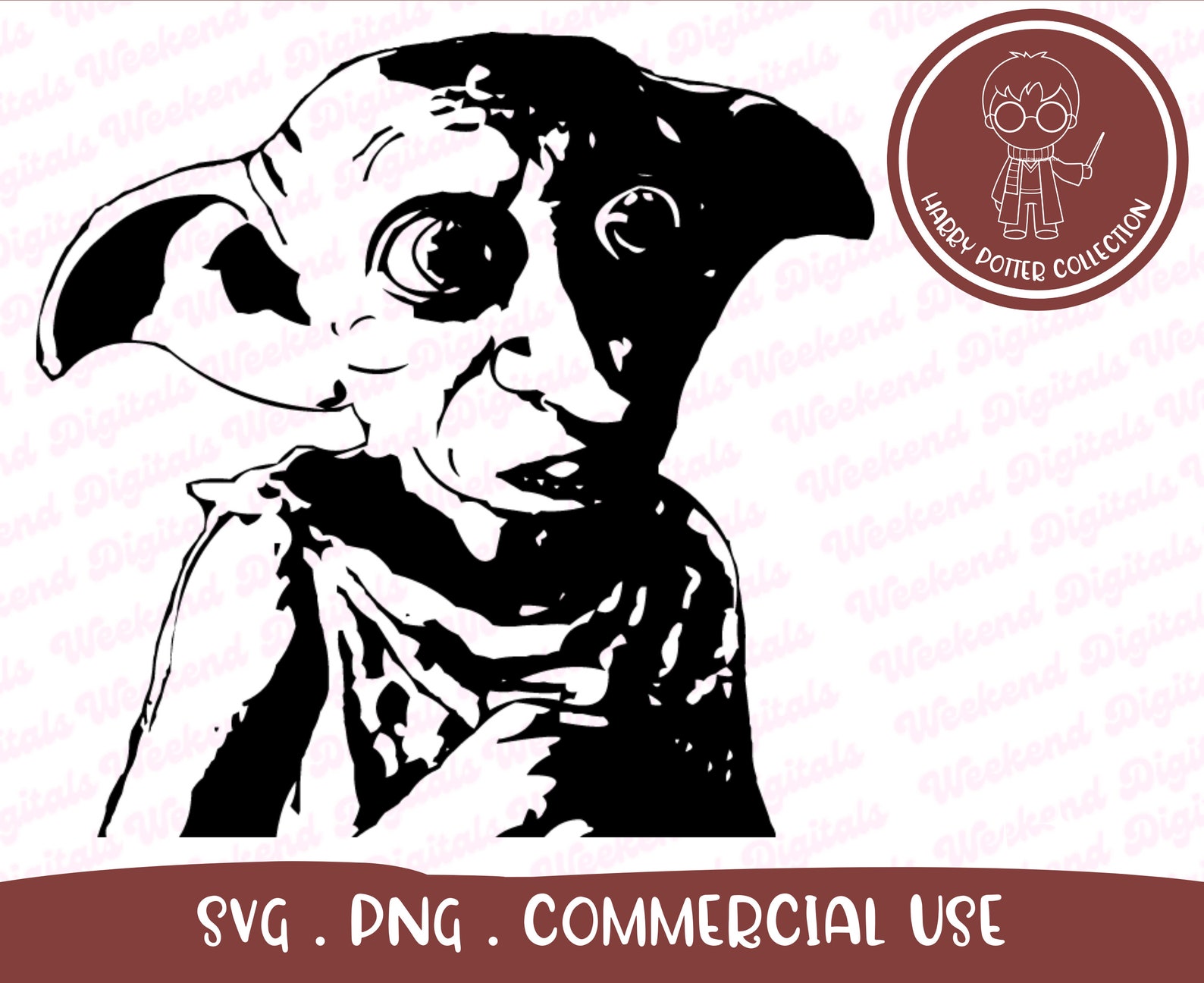 HP Dobby SVG Hogwarts Svg Potter Svg Wizard Svg Files Svg Etsy