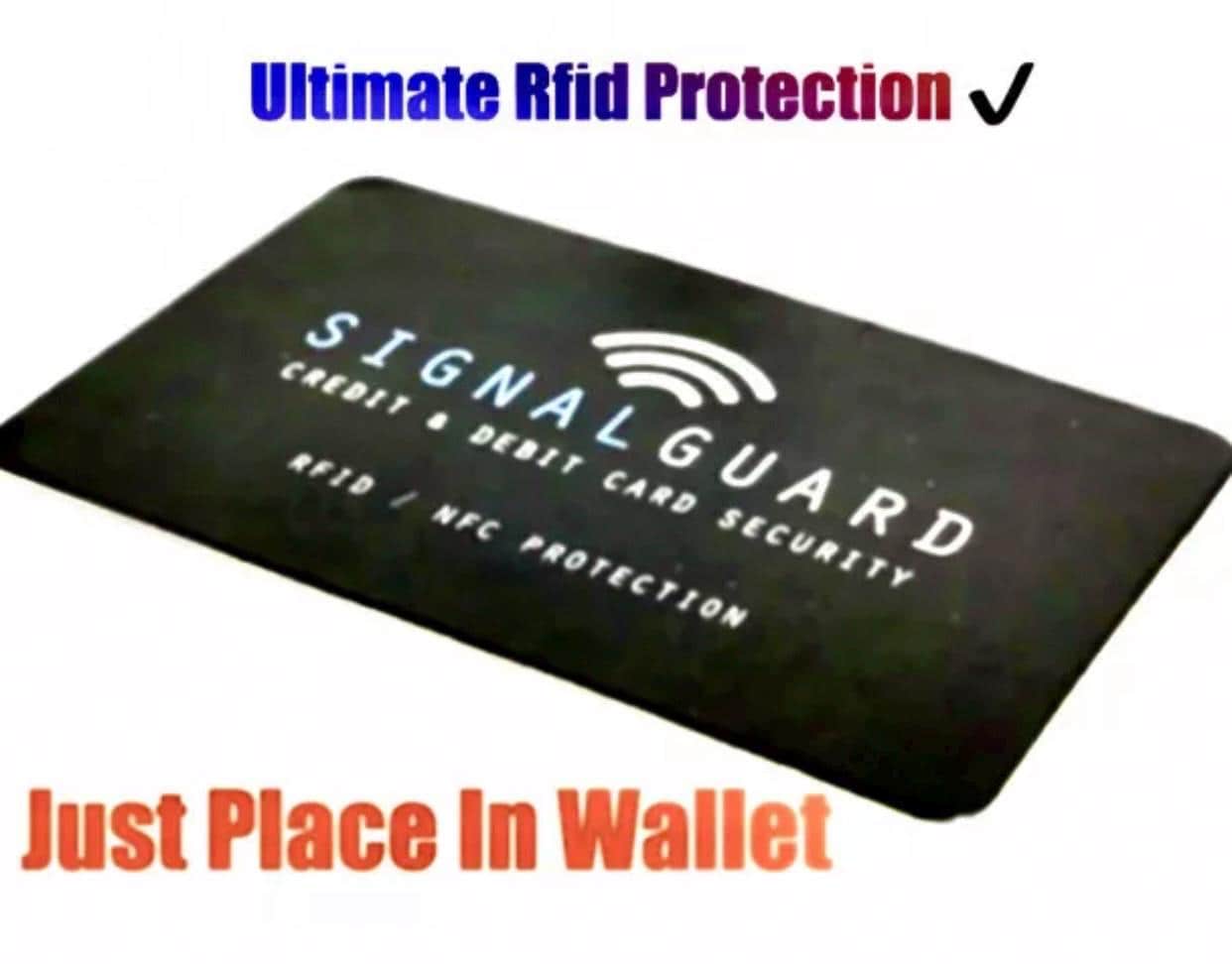 RFID Credit Card Wireless Illegal Blocker ( Signal Guard ) Best Card Protection! RFID/NFC Full Protection