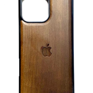 Natural Walnut Wood Case, Real Wood Hard Back Cover, Chose Model | Apple iPhone Pro, 13, 14, 15, 16 | Apple iPhone Pro Max, 13, 14, 15, 16