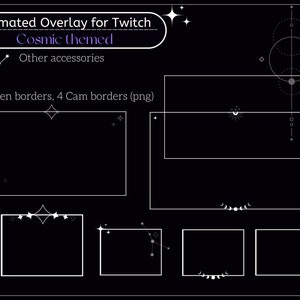 Animated Purple Cosmic Twitch Overlay Package Panels Twitch - Etsy