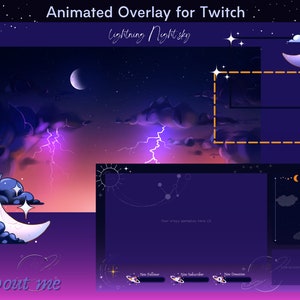 Animiertes Sternennacht Twitch Overlay Pack (Digitaler Download)