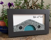 Bridge over the Atlantic, Seil Bridge mosaic in slate. Scottish Slate Islands
