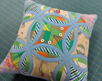 Memory pillow made from loved one's clothing, custom patchwork memorial pillow, keepsake gift. (14" Square)