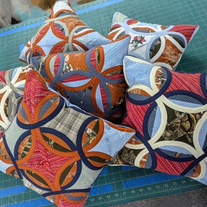 Custom made 14" memory pillows, perfect for mixed fabrics