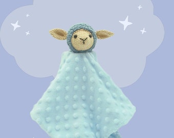 Schmusetuch Schaf mit Name personalisierbar, Schnuffeltuch Geschenk zur Geburt