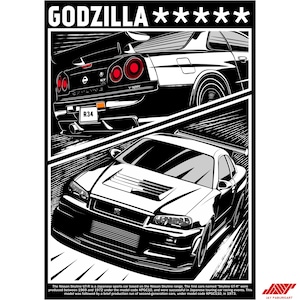JDM Legends Car Skyline GT-R R32 instan download.png.jpeg.svg A3 for thsirt