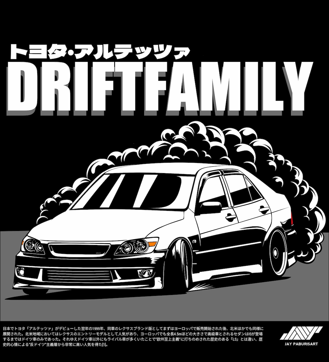 JDM アルテッツァ/IS200/IS300 ドリフトカーアート (PNG、JPEG) - Etsy