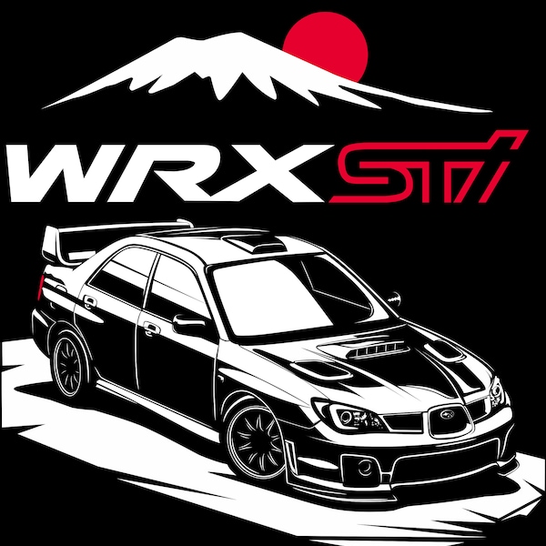 JDM Legends Car subie impreza wrx STI hawkeye instan download.png.jpeg.svg silhuotte style