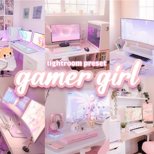 gamer girl mobile lightroom preset, kawaii preset, pastel pink lightroom preset, mobile lightroom preset, instagram preset