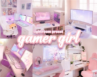 Gamer Girl Lightroom Presets: Pink Kawaii Mobile Filters (DNG)