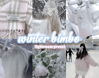 Winter Bimbo Lightroom Presets, Soft Blue Filters (Mobile & Desktop)