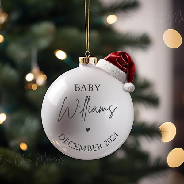 Christmas Ornament Pregnancy Announcement, Digital Christmas Baby Announcement, Winter Social Media Birth Reveal Editable Instagram Template