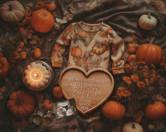 Halloween Pregnancy Announcement, Pumpkin Baby Announcement, Social Media Reveal, October Birth Reveal, Fall Autumn Baby, Cute Goth Vibes