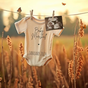 Digital Fall Pregnancy Announcement, Autumn Baby Announcement, Neutral Social Media Instagram Facebook Reveal, November October Girl Boy