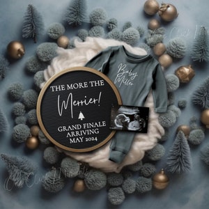 Last Christmas Baby Boy Announcement, Magical Christmas Pregnancy Announcement, Grand Finale, Blue Boy Gender Reveal, Digital Edit Template