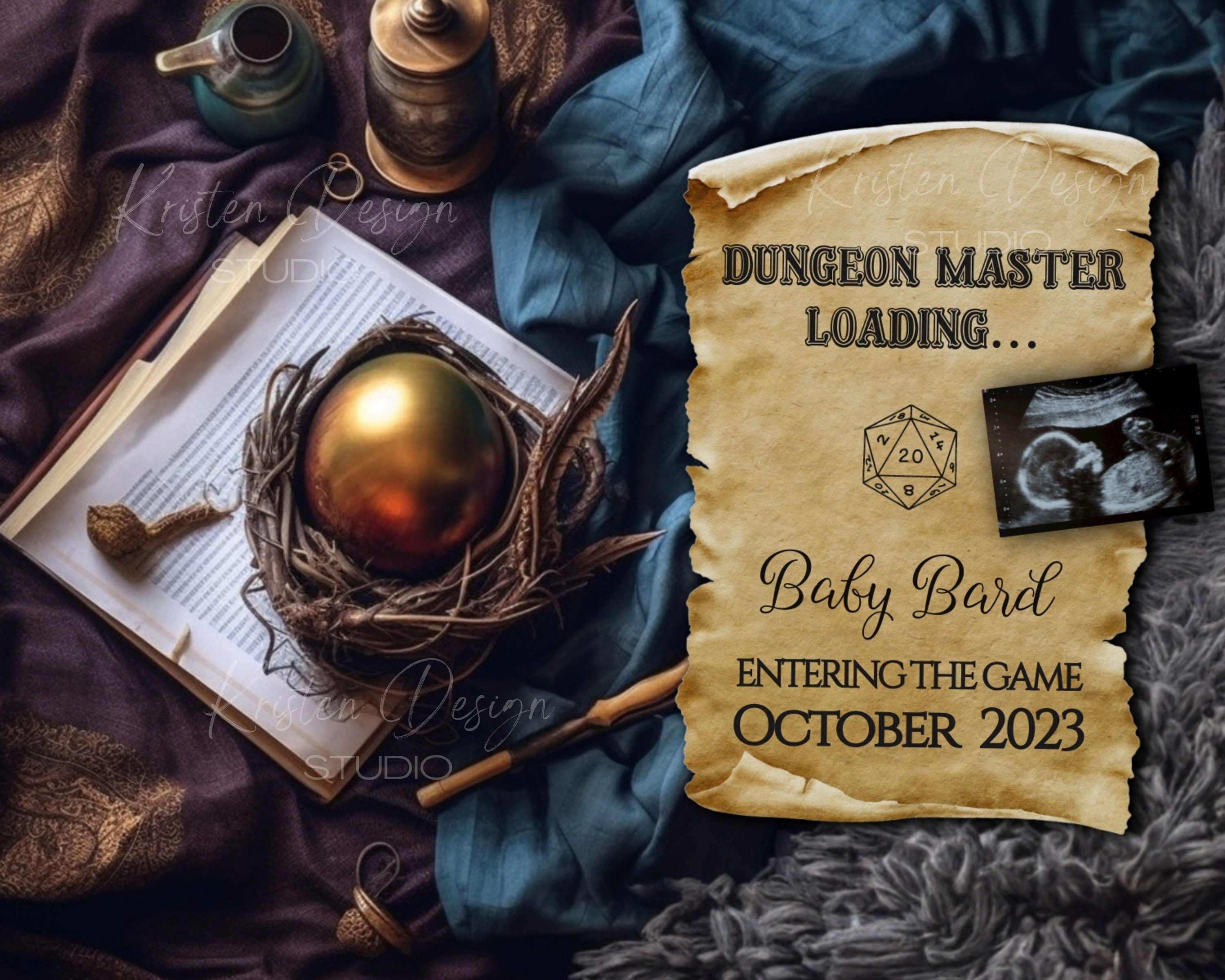 Digital Pregnancy Announcement, Dnd Baby Announcement, Dugeons and ...