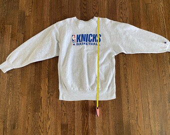 Vintage 90's grey champion knicks basketball sweatshirt sale