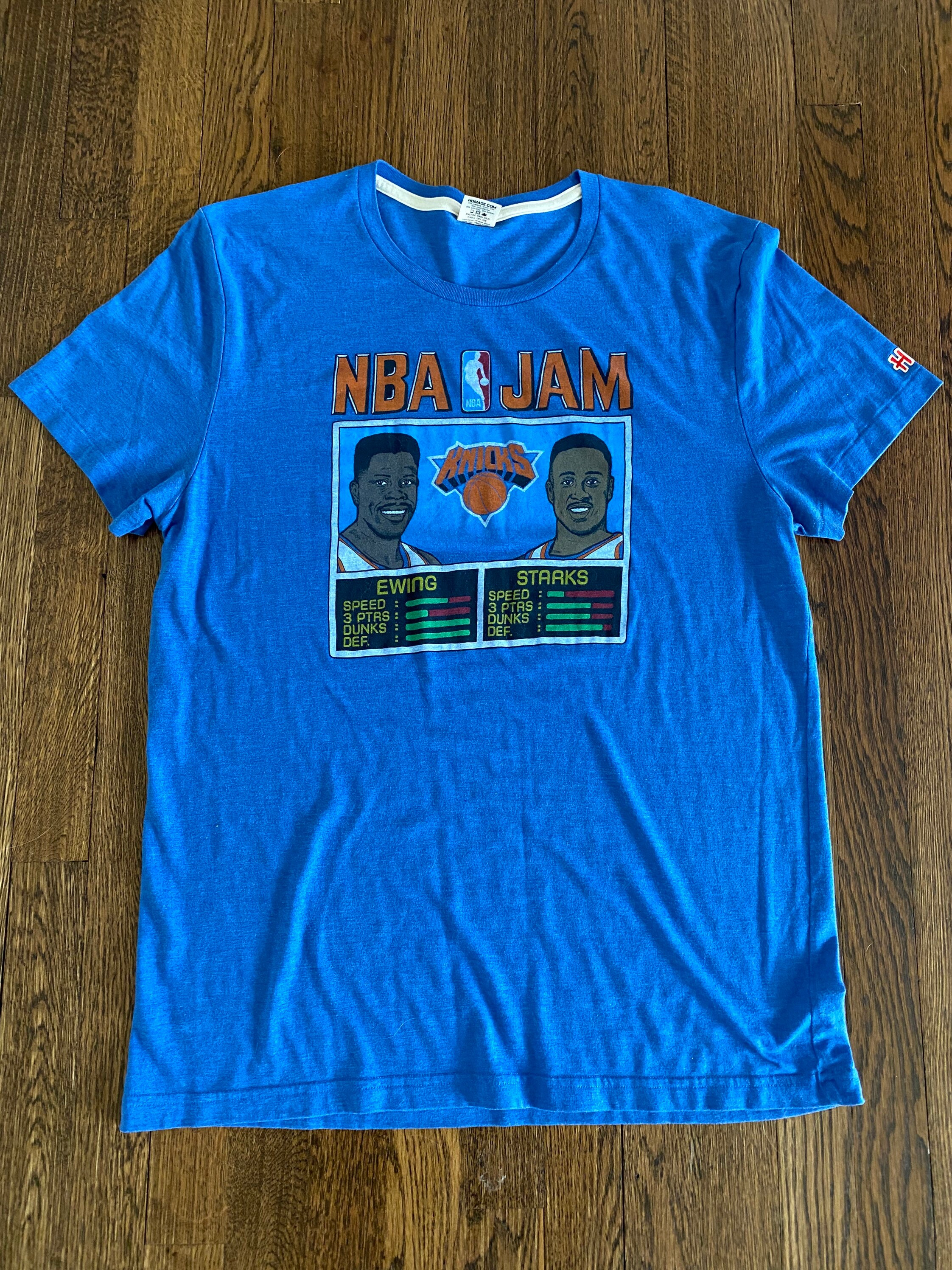 NBA JAM Ewing Starks Tシャツ Rare NBA Jam New York Knicks Ewing and Starks Shirt