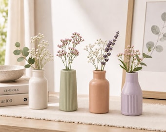 Concrete Bud Vase: Minimalist Wedding Decor and Small Plant Flower Vases