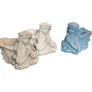 Praying Angel Concrete Pot: Memorial Garden Decor - Etsy