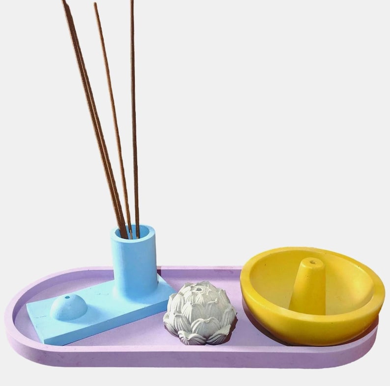 Handmade Concrete Incense Burner: Modern Minimalist Home Decor image 9