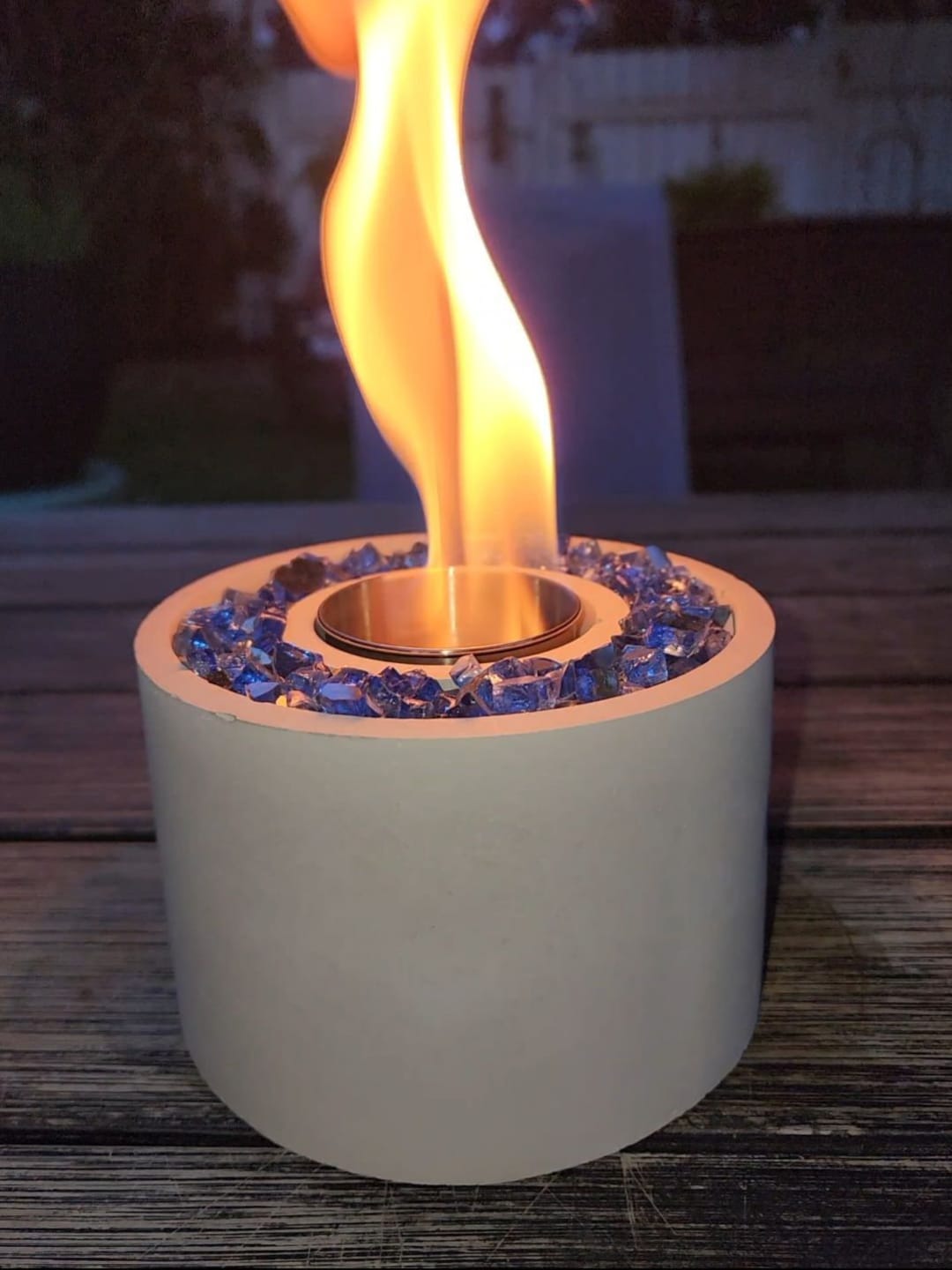 Fire Stone Fire Pit Table Top Fire Pit Fire Bowl Outdoors Concrete